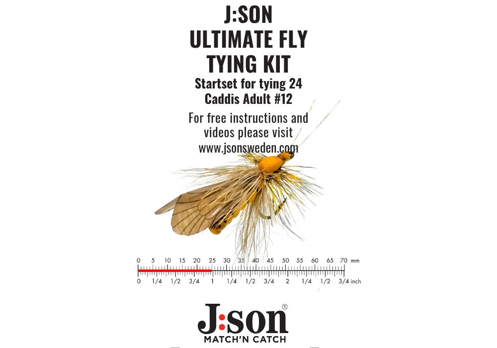 J:son Caddis Adult #12 Fly Tying Starter Kit