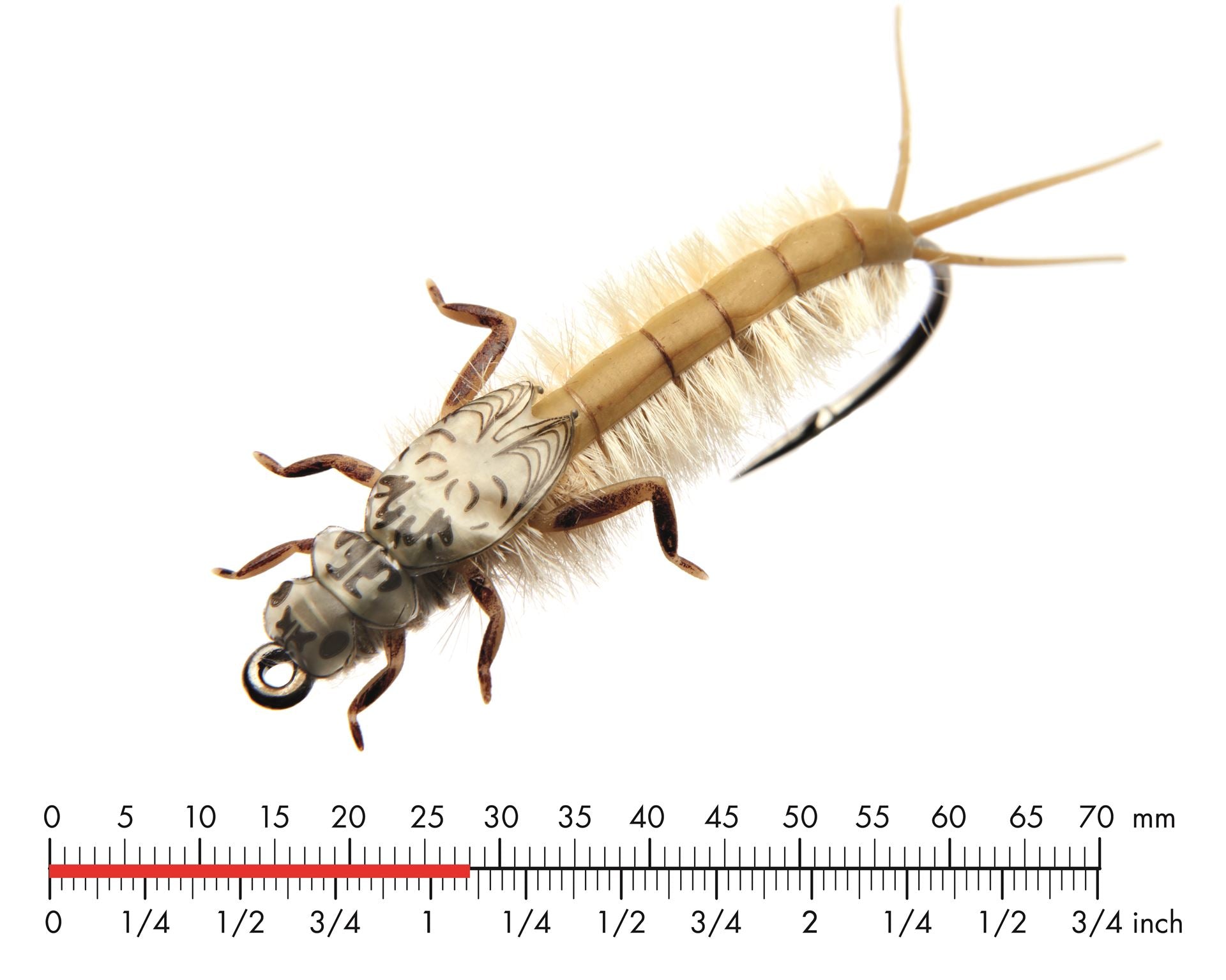 Dagslända Nymf 1 Olive Brown