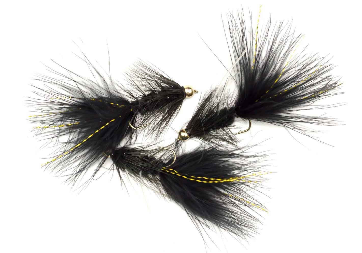 G.H Wolly Bugger Rubberlegs Black #6