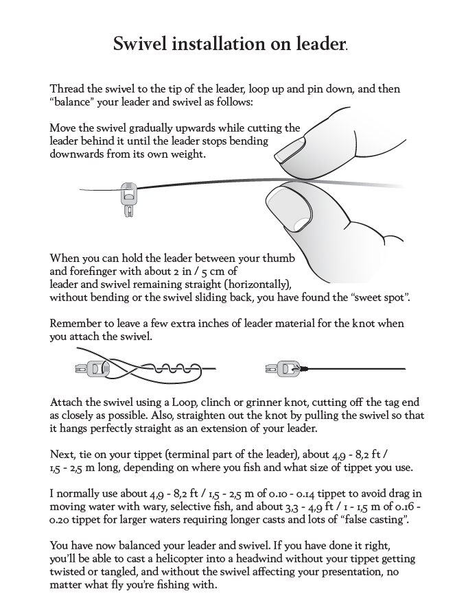 J:son Ultimate Fly Swivel. About 7 mm
