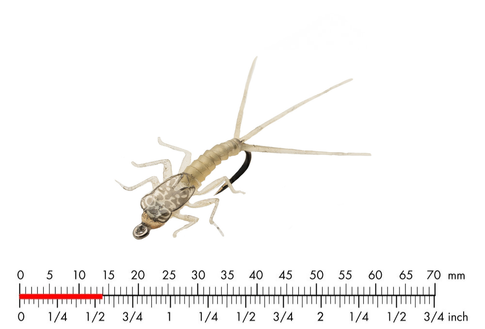 J:son Tungsten Mayfly Nymph 4 Grey Beige Barbless #14