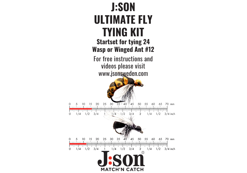 J:son Wasp / Winged Ant #12 Fly Tying Starter Kit